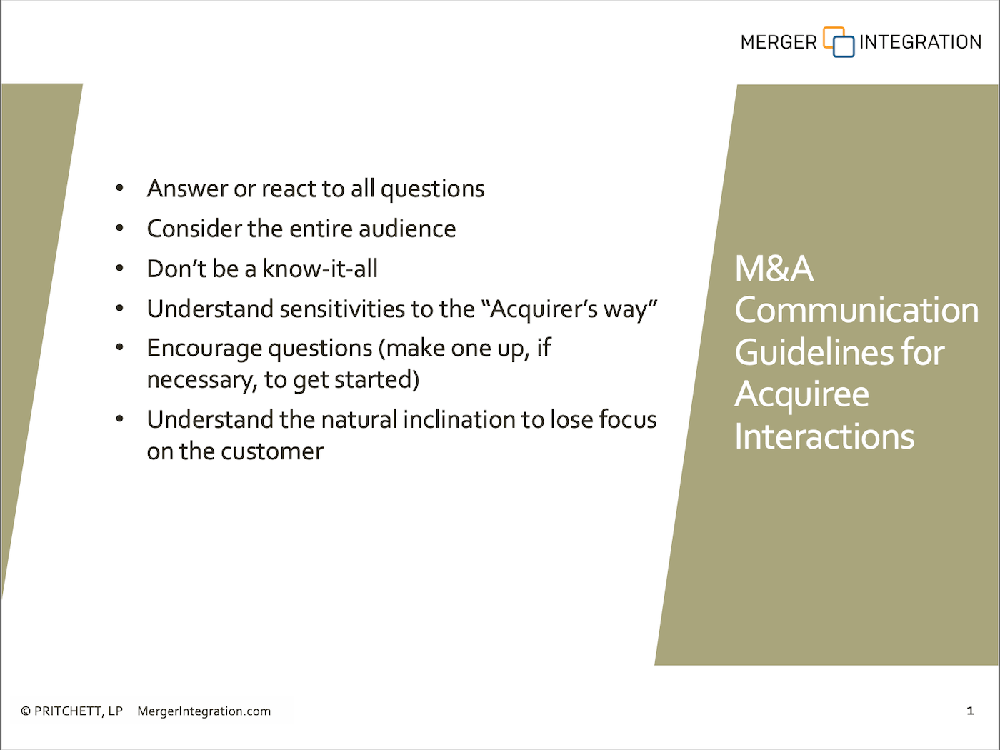M&A Day 1 Communications Plan